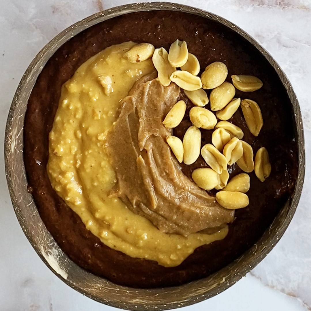Schoko Erdnuss Karamell Bowl