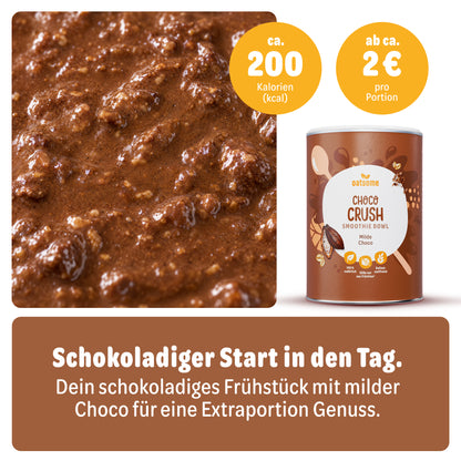Choco Crush Smoothie Bowl in Nahaufnahme – schokoladiger Start in den Tag