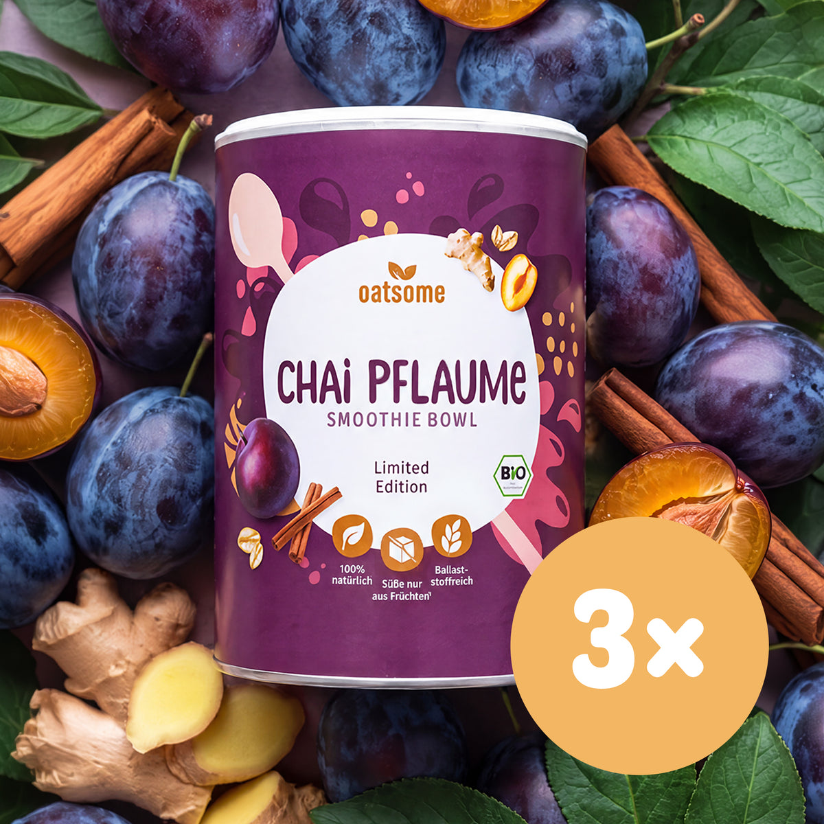 Chai Pflaume - 3er Pack